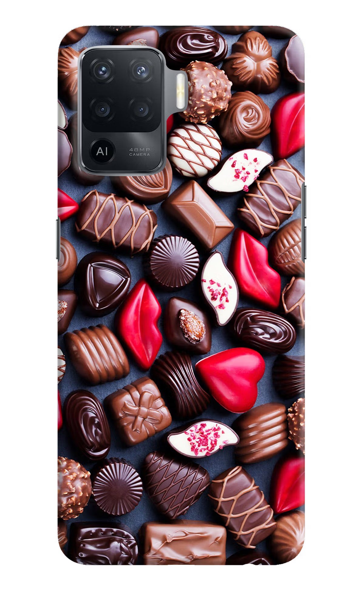 Chocolates Oppo F19 Pro Hard Case Back Cover by Casekaro