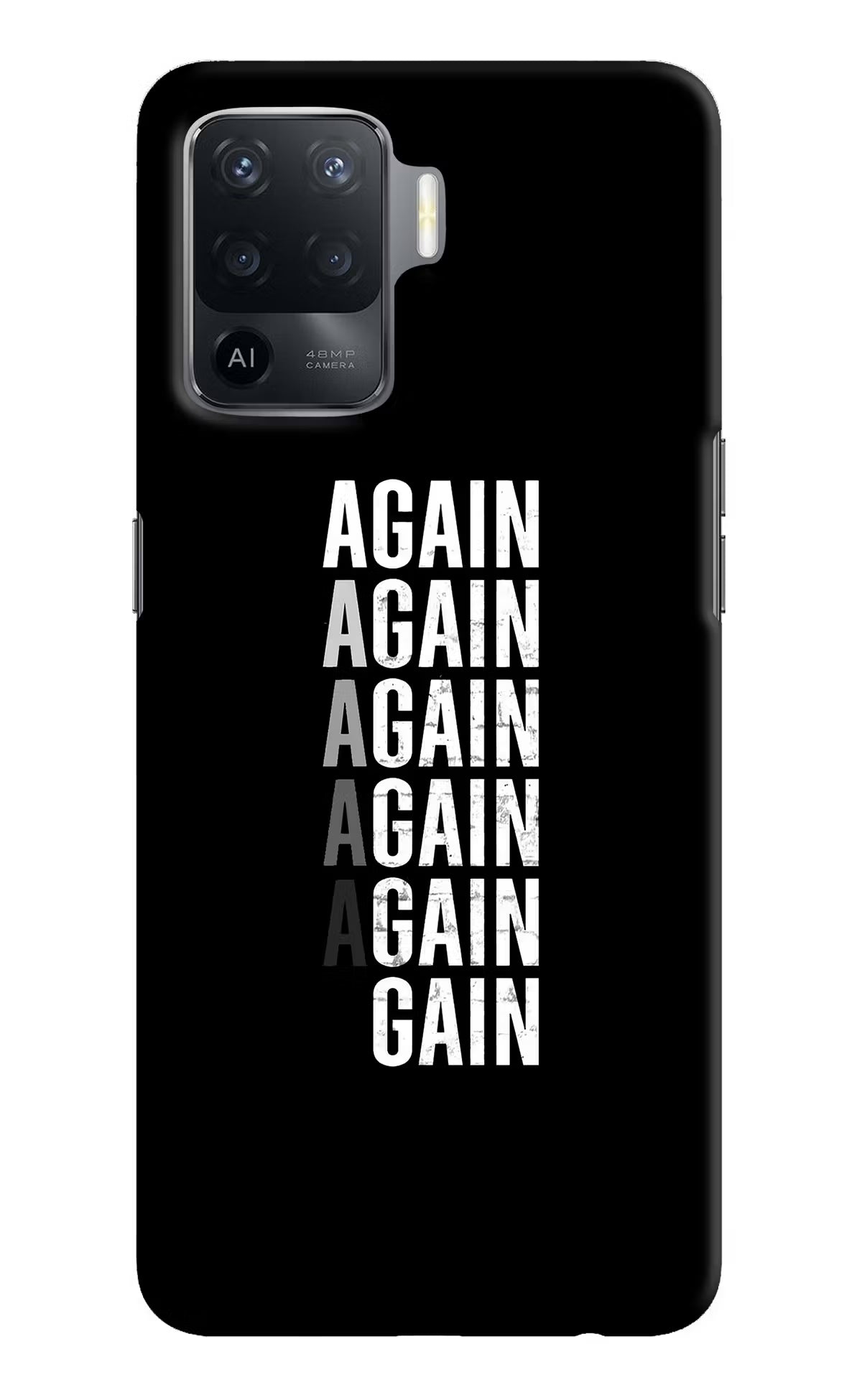 Again Again Gain Oppo F19 Pro Hard Case Back Cover by Casekaro