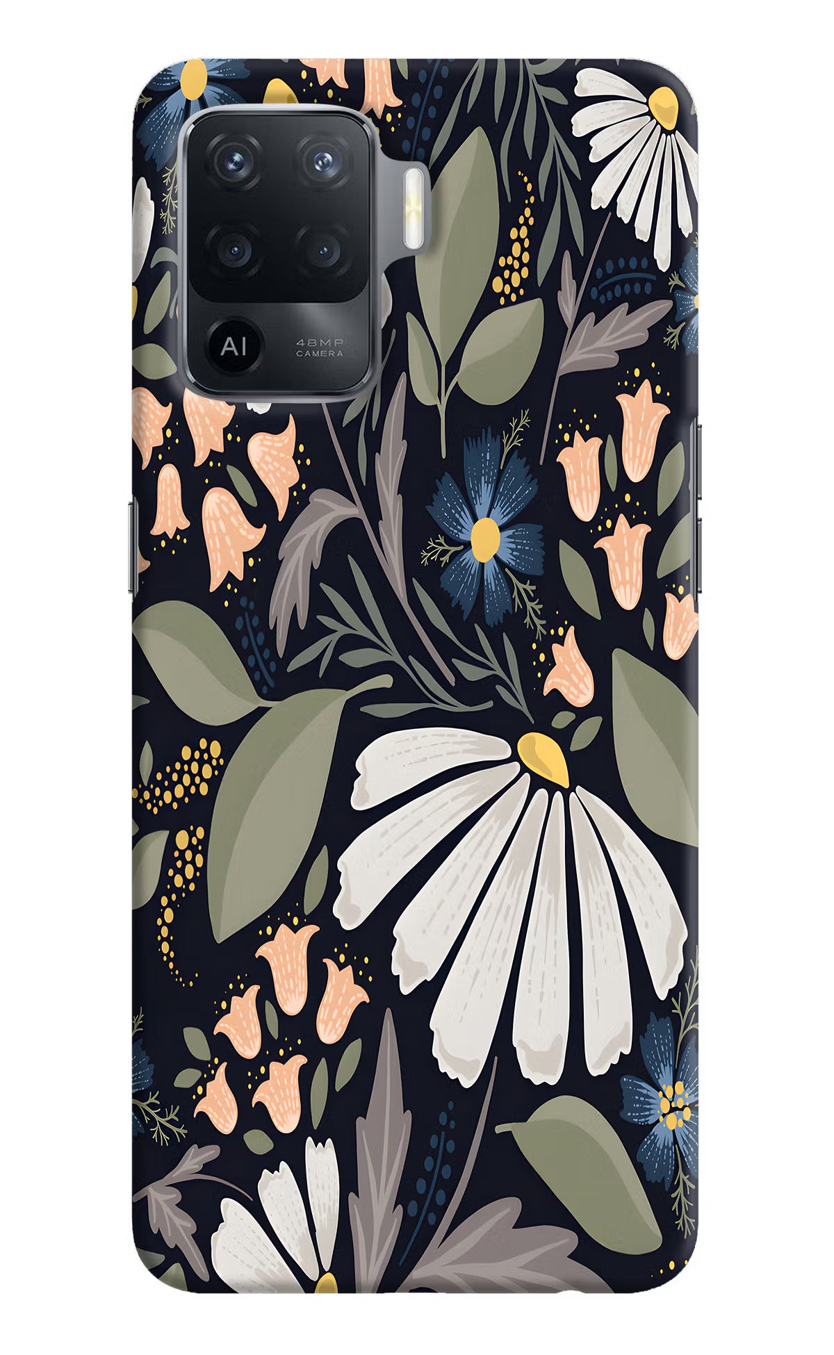Flowers Art Oppo F19 Pro Hard Case Back Cover by Casekaro