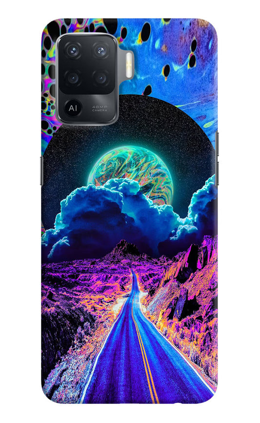 Psychedelic Painting Oppo F19 Pro Hard Case Back Cover by Casekaro