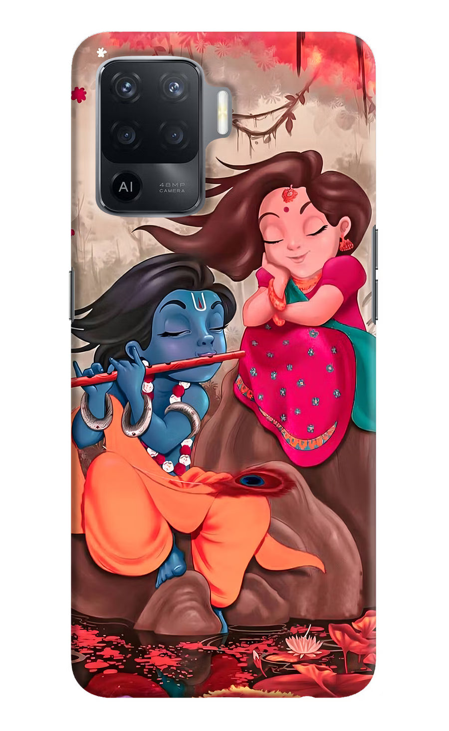 Radhe Krishna Oppo F19 Pro Back Cover, Hard case