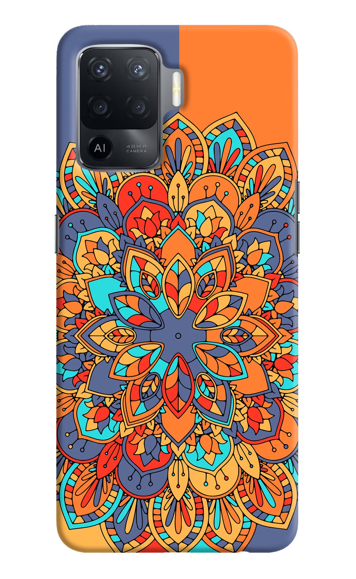 Color Mandala Oppo F19 Pro Hard Case Back Cover by Casekaro