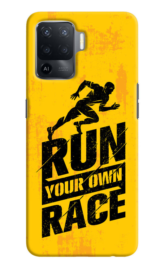 Run Your Own Race Oppo F19 Pro Hard Case Back Cover by Casekaro