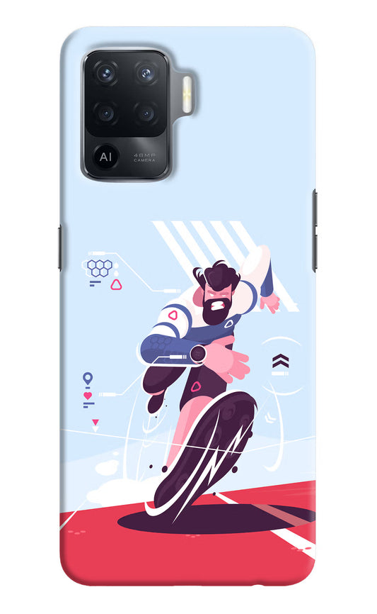 Run Pro Oppo F19 Pro Hard Case Back Cover by Casekaro