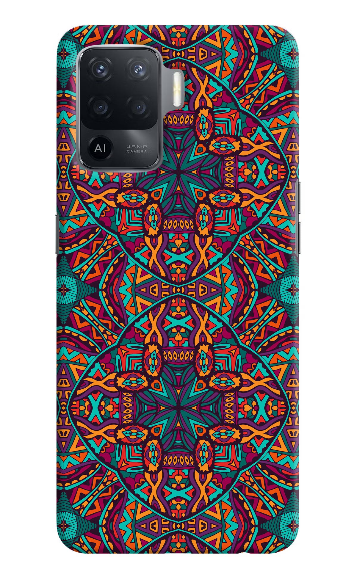 Colour Mandala Oppo F19 Pro Hard Case Back Cover by Casekaro