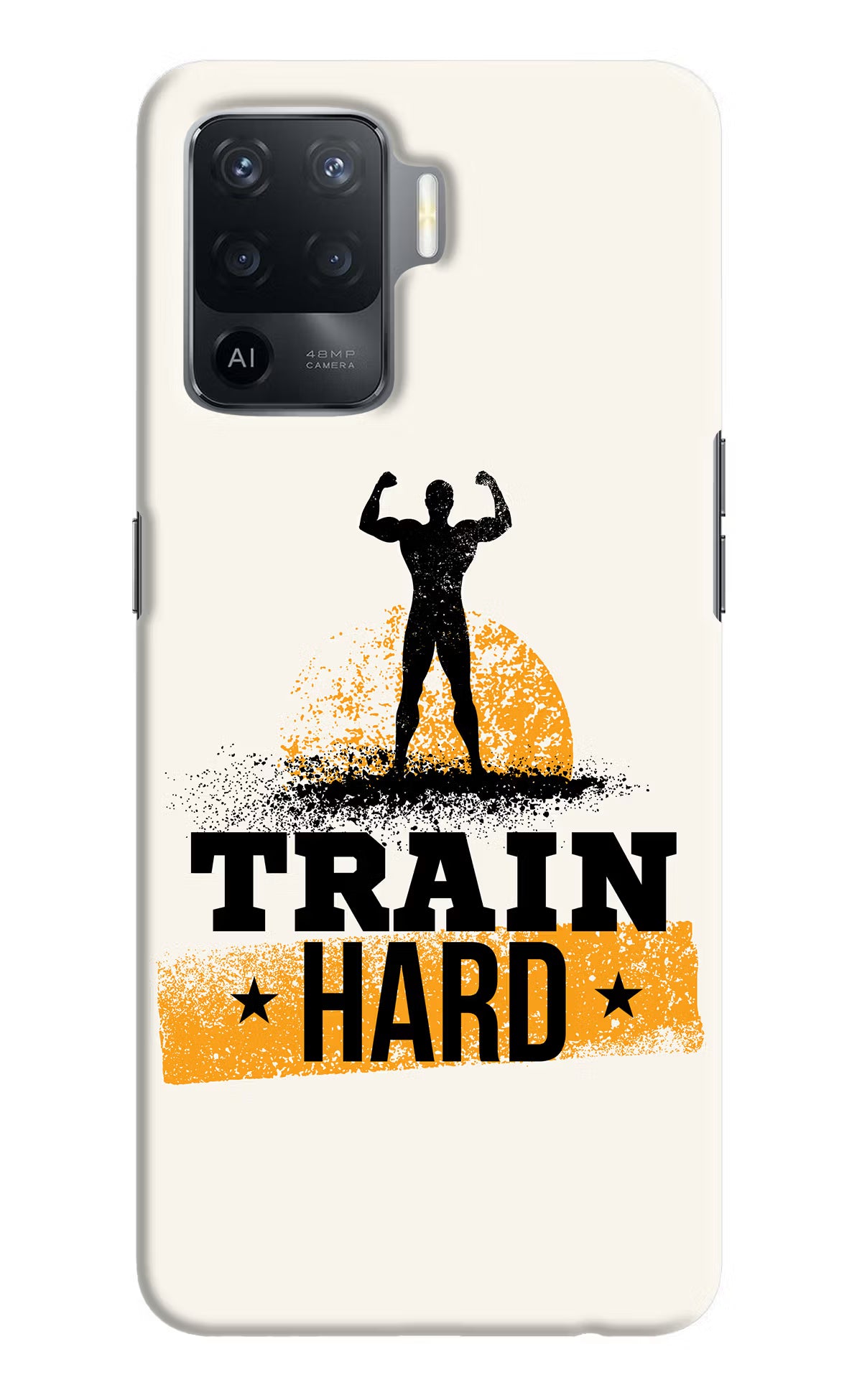 Train Hard Oppo F19 Pro Hard Case Back Cover by Casekaro