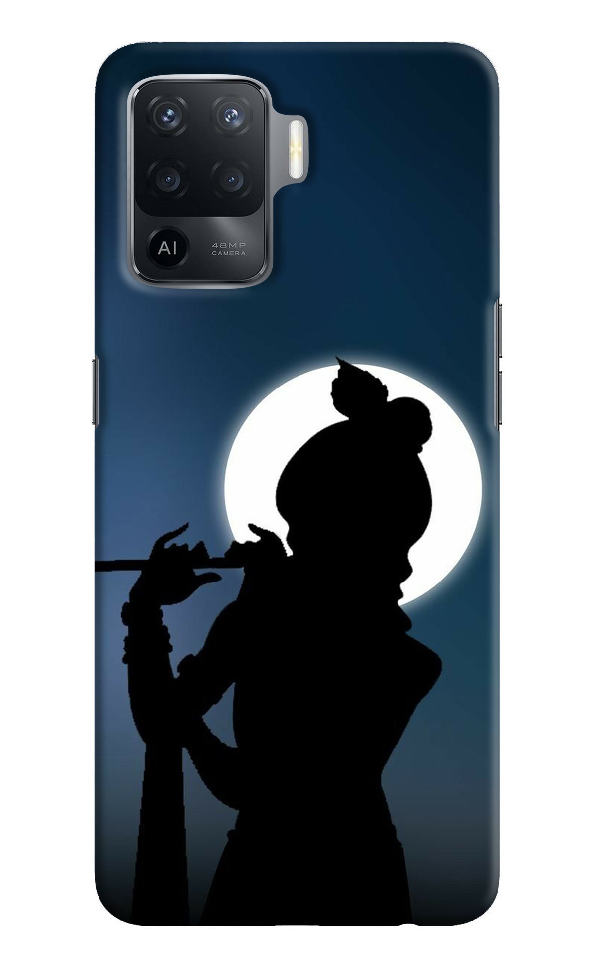 Shri Krishna Silhouette Oppo F19 Pro Back Cover