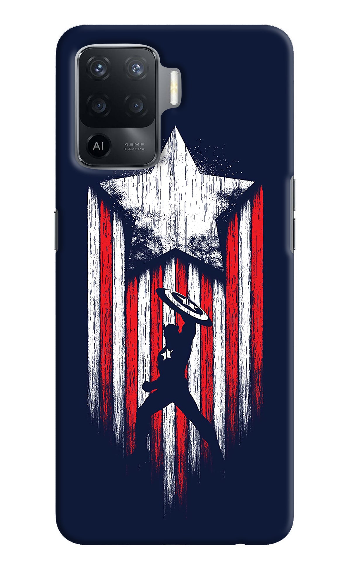 Captain America Marvel Art Oppo F19 Pro Back Cover