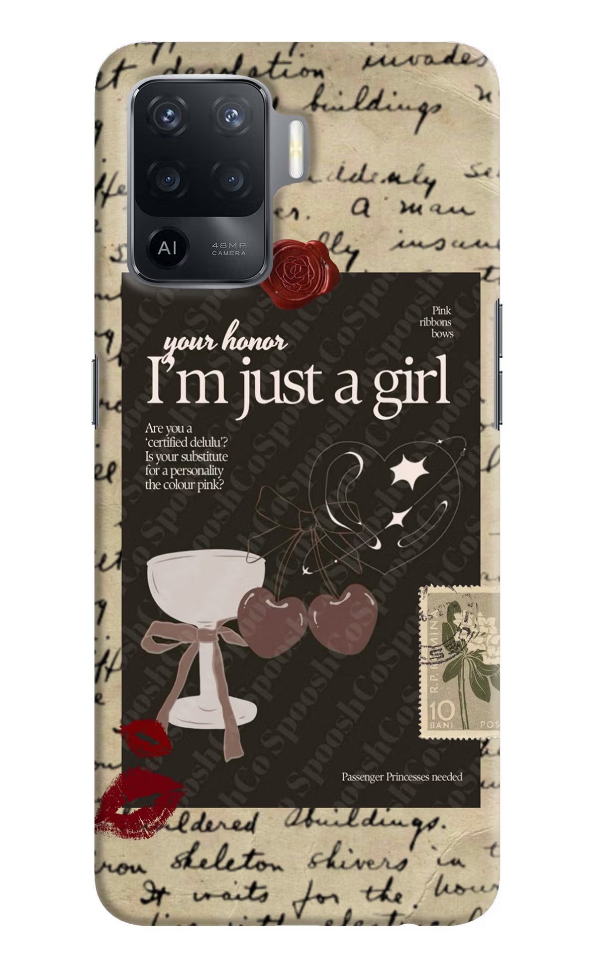 I am just a girl Oppo F19 Pro Hard Case Back Cover by Casekaro