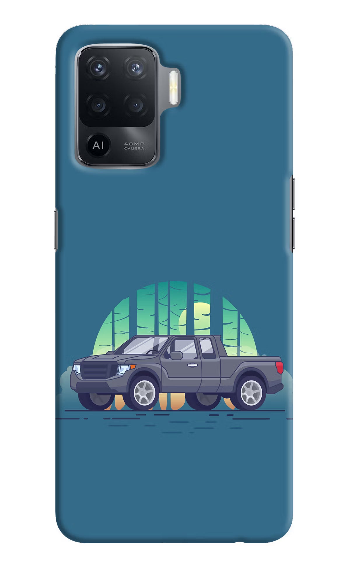 Retro Garage Vibe Oppo F19 Pro Hard Case Back Cover by Casekaro