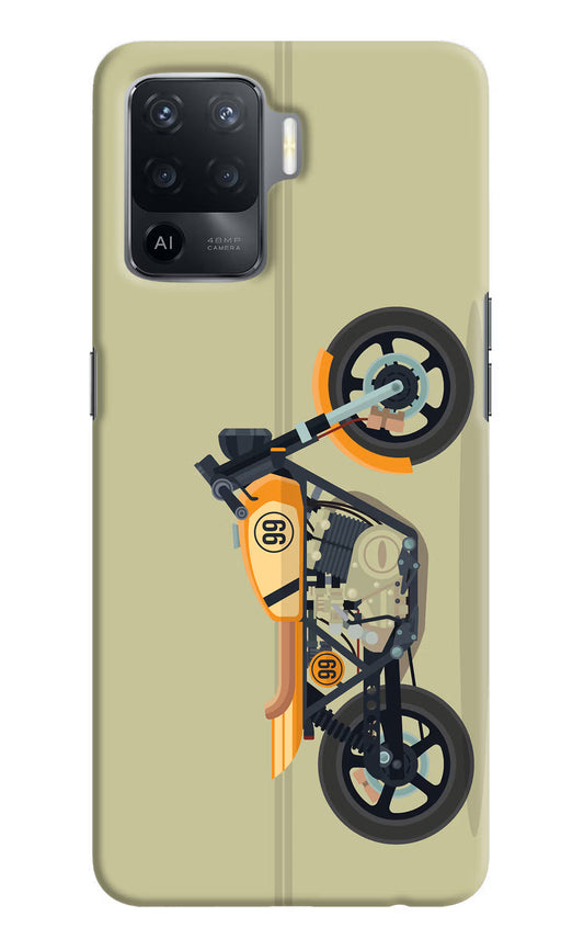 Vertical Speedster Oppo F19 Pro Hard Case Back Cover by Casekaro