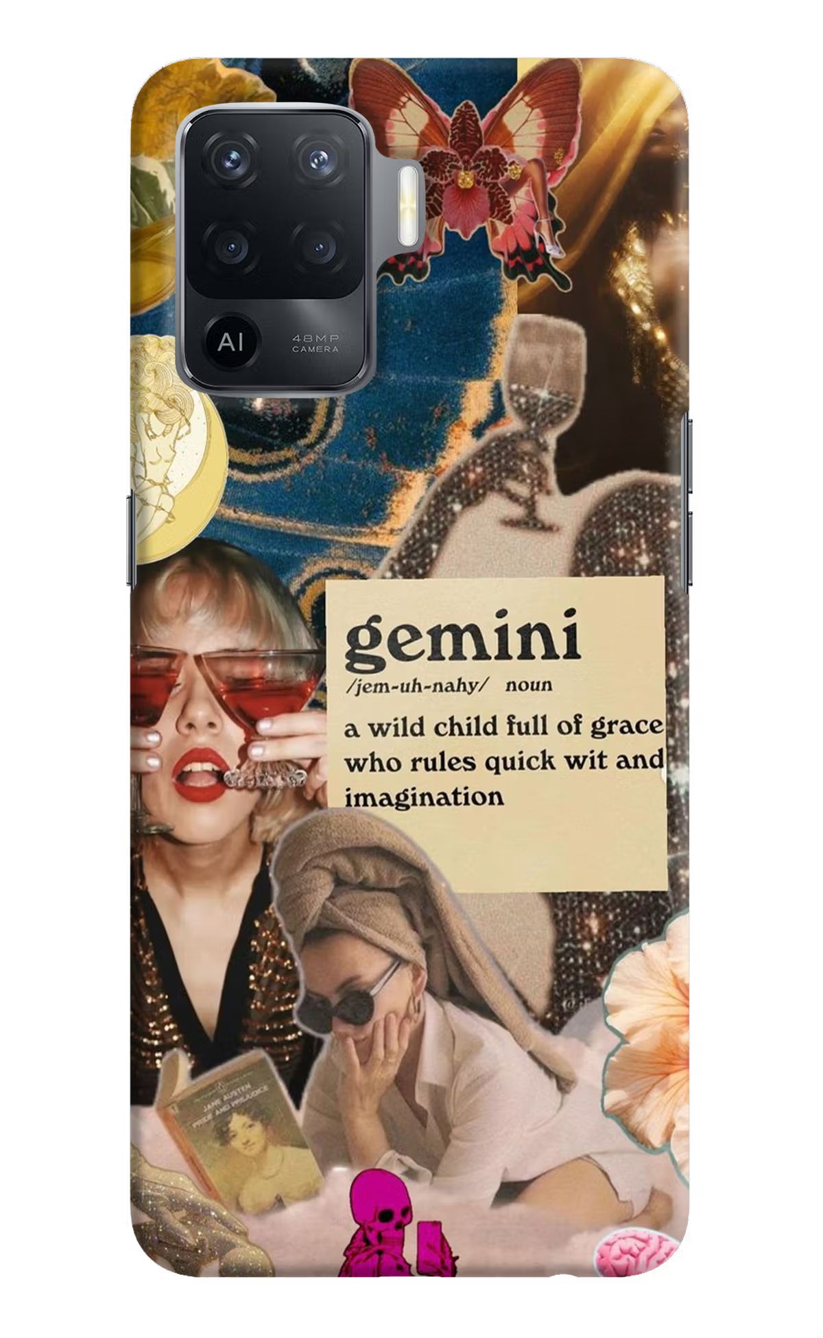 Gemini Zodiac Oppo F19 Pro Hard Case Back Cover by Casekaro