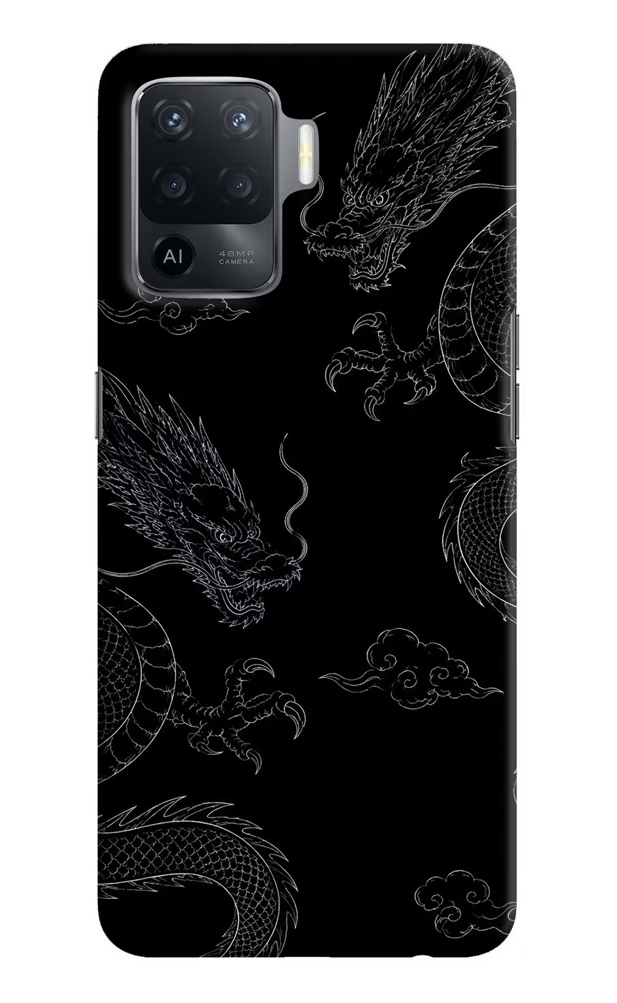 Twin Dragons Oppo F19 Pro Hard Case Back Cover by Casekaro