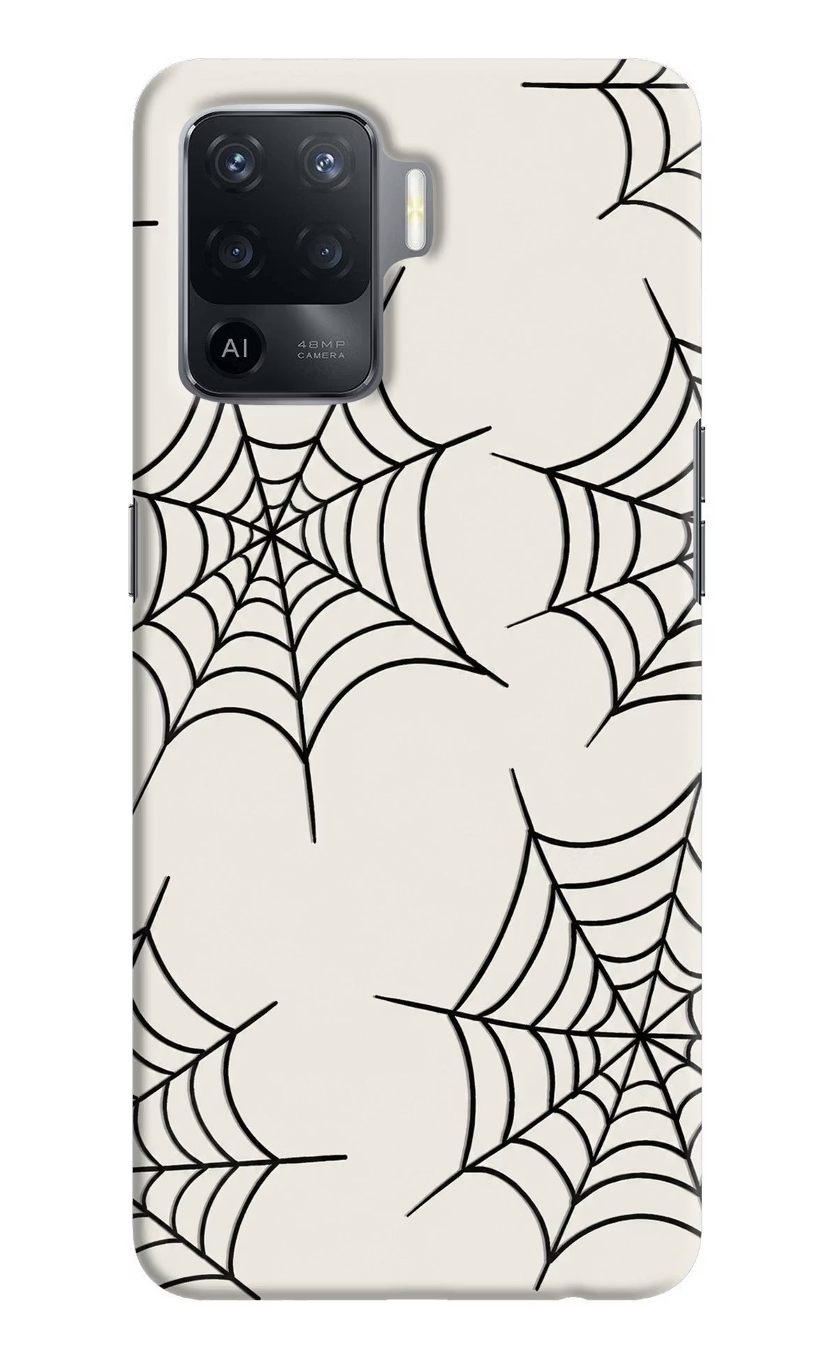 Spider Web Oppo F19 Pro Hard Case Back Cover by Casekaro