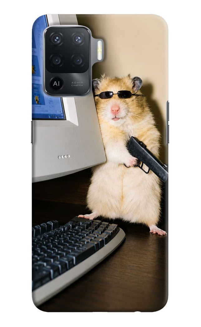 Hacker Hamster Oppo F19 Pro Hard Case Back Cover by Casekaro