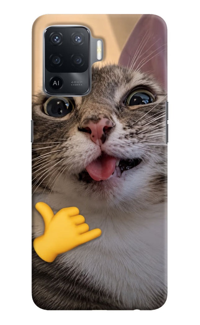 Silly Cat Call Oppo F19 Pro Hard Case Back Cover by Casekaro