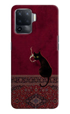 Midnight Cat Oppo F19 Pro Back Cover