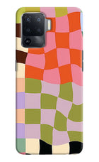 Wavy Grid Oppo F19 Pro Back Cover