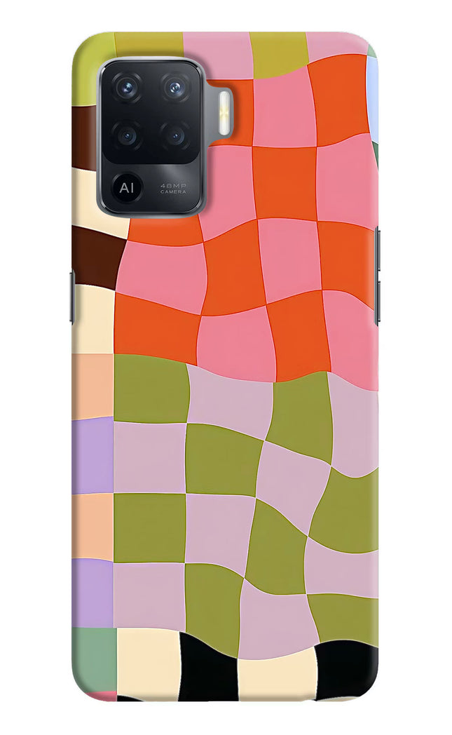 Wavy Grid Oppo F19 Pro Hard Case Back Cover by Casekaro