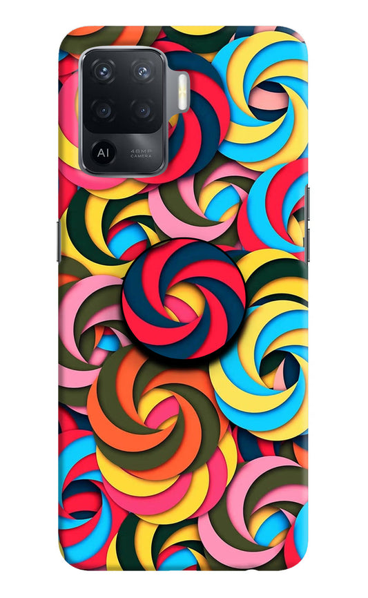 Spiral Pattern Oppo F19 Pro Pop Case by Casekaro