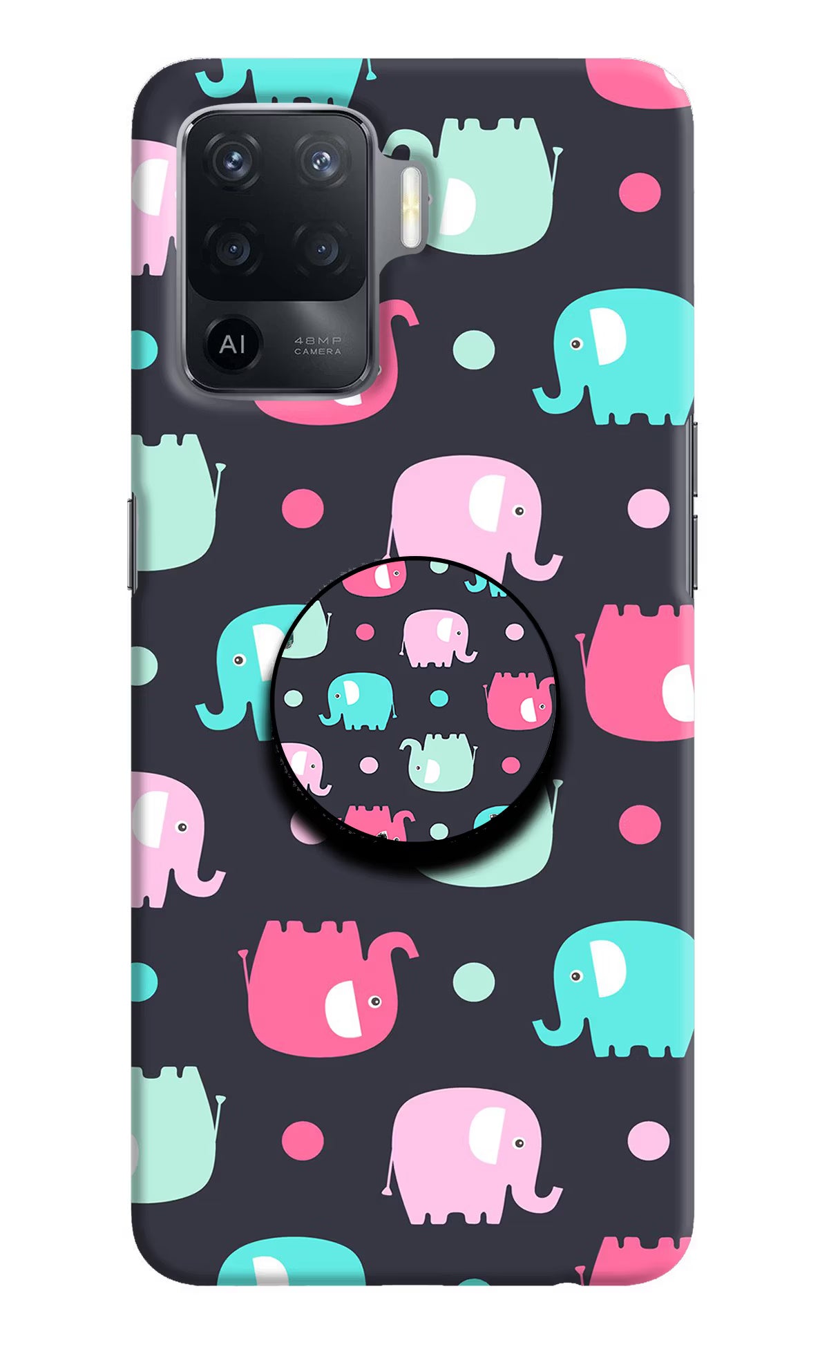Baby Elephants Oppo F19 Pro Pop Case by Casekaro