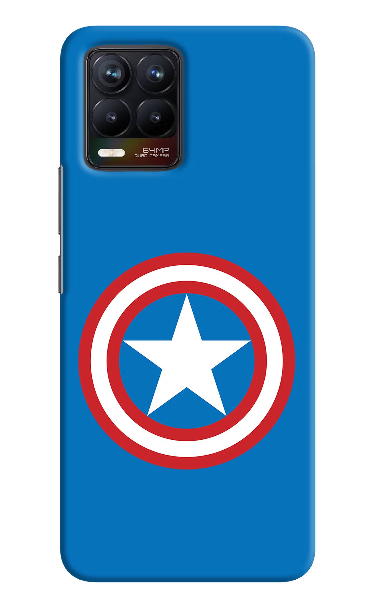 Captain America Logo Realme 8/8 Pro (not 5G) Hard Case Back Cover by Casekaro