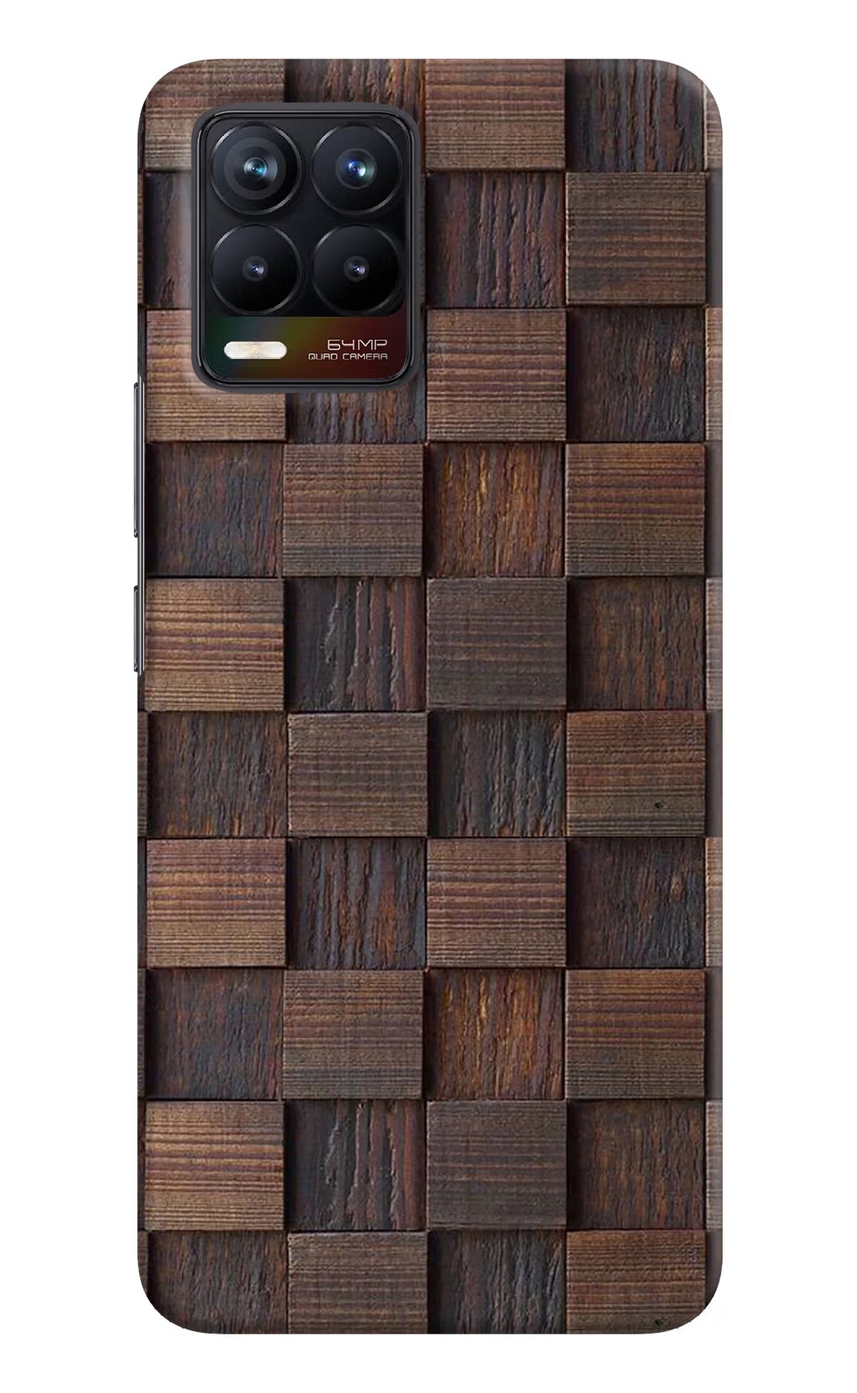 Wooden Cube Design Realme 8/8 Pro (not 5G) Hard Case Back Cover by Casekaro