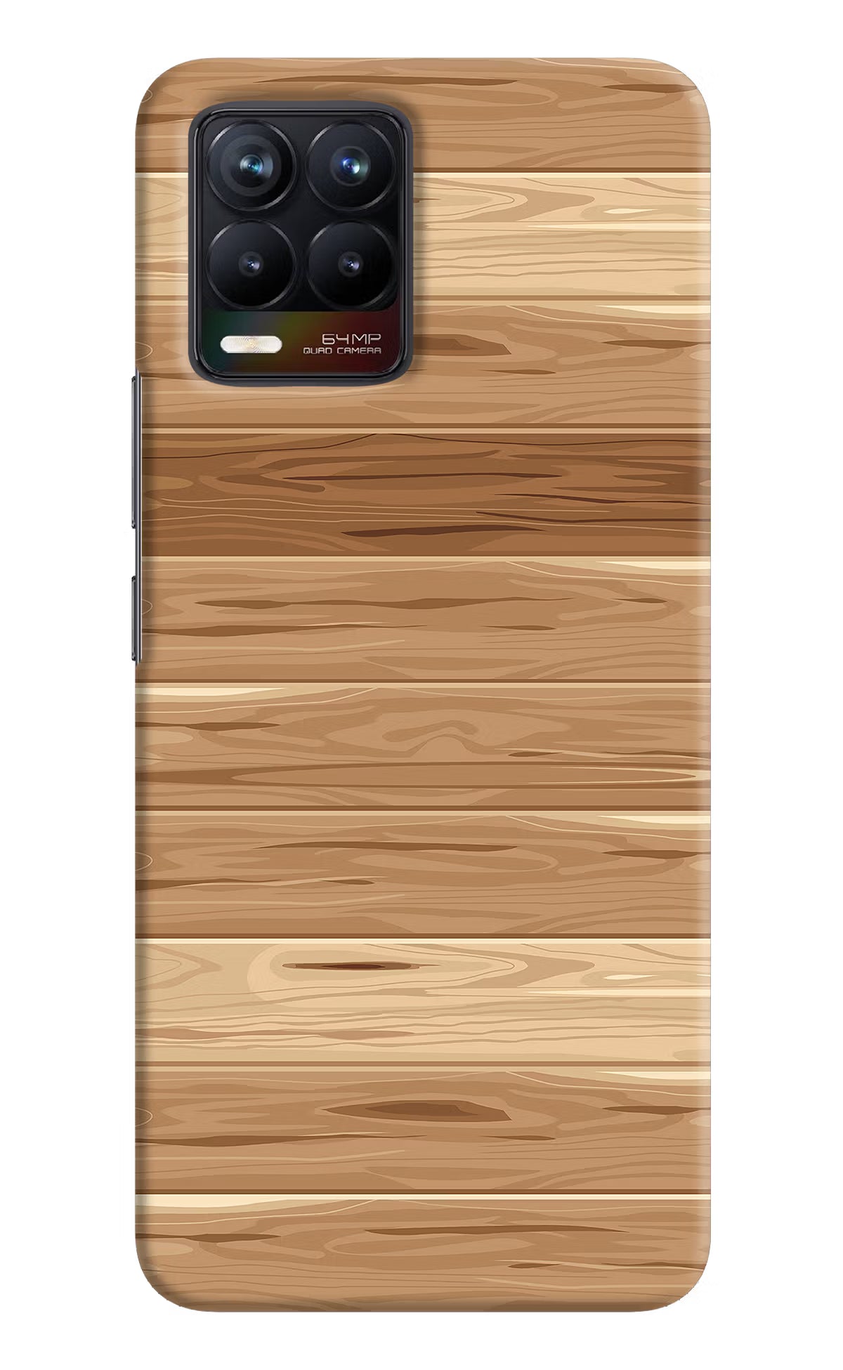Wooden Vector Realme 8/8 Pro (not 5G) Hard Case Back Cover by Casekaro