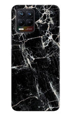 Black Marble Texture Realme 8/8 Pro (not 5G) Hard Case Back Cover by Casekaro