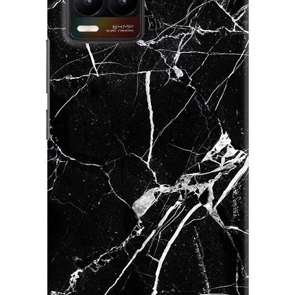 Black Marble Pattern Realme 8/8 Pro (not 5G) Hard Case Back Cover by Casekaro