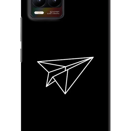 Paper Plane White Realme 8/8 Pro (not 5G) Hard Case Back Cover by Casekaro