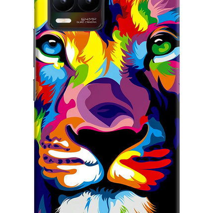 Lion Realme 8/8 Pro (not 5G) Hard Case Back Cover by Casekaro