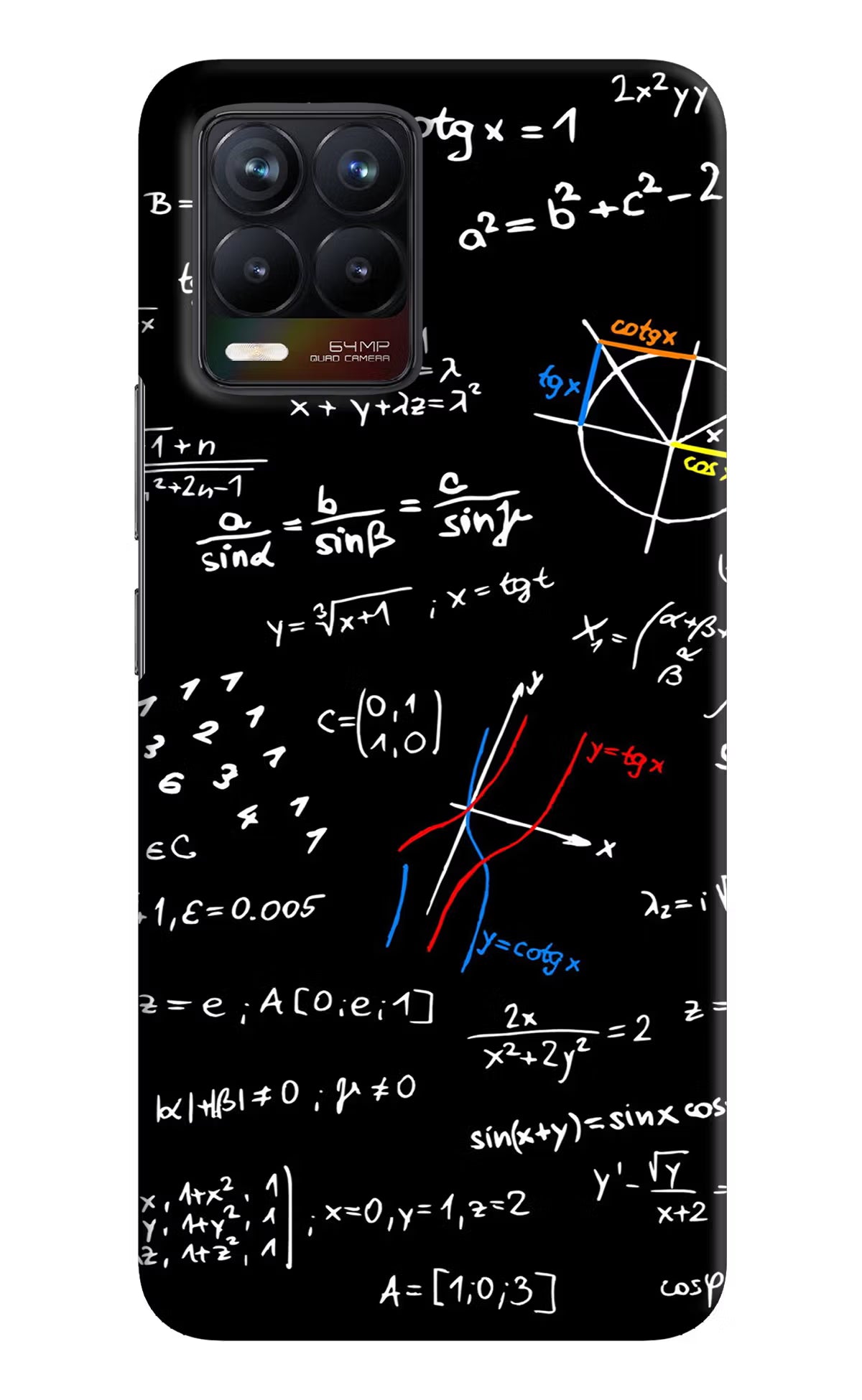 Mathematics Formula Realme 8/8 Pro (not 5G) Hard Case Back Cover by Casekaro