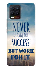 Never Dream For Success But Work For It Realme 8/8 Pro (not 5G) Hard Case Back Cover by Casekaro