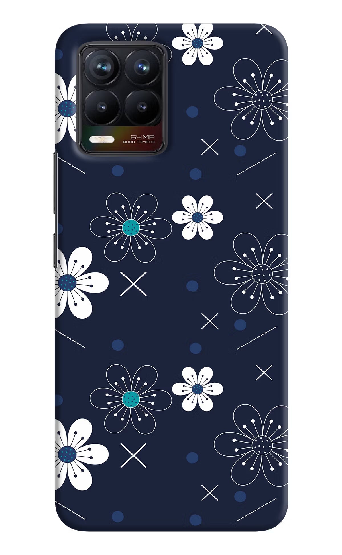 Flowers Realme 8/8 Pro (not 5G) Hard Case Back Cover by Casekaro