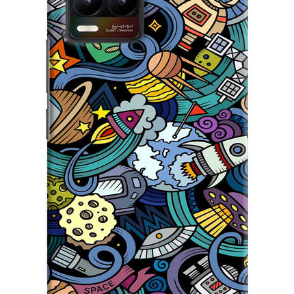 Space Abstract Realme 8/8 Pro (not 5G) Hard Case Back Cover by Casekaro