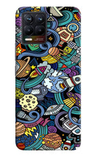 Space Abstract Realme 8/8 Pro (not 5G) Hard Case Back Cover by Casekaro