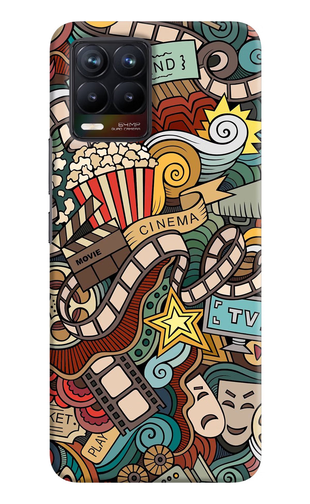 Cinema Abstract Realme 8/8 Pro (not 5G) Hard Case Back Cover by Casekaro