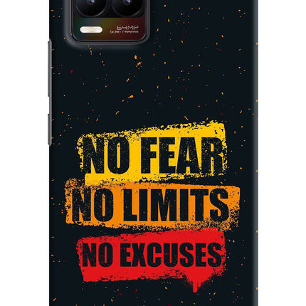 No Fear No Limits No Excuse Realme 8/8 Pro (not 5G) Hard Case Back Cover by Casekaro