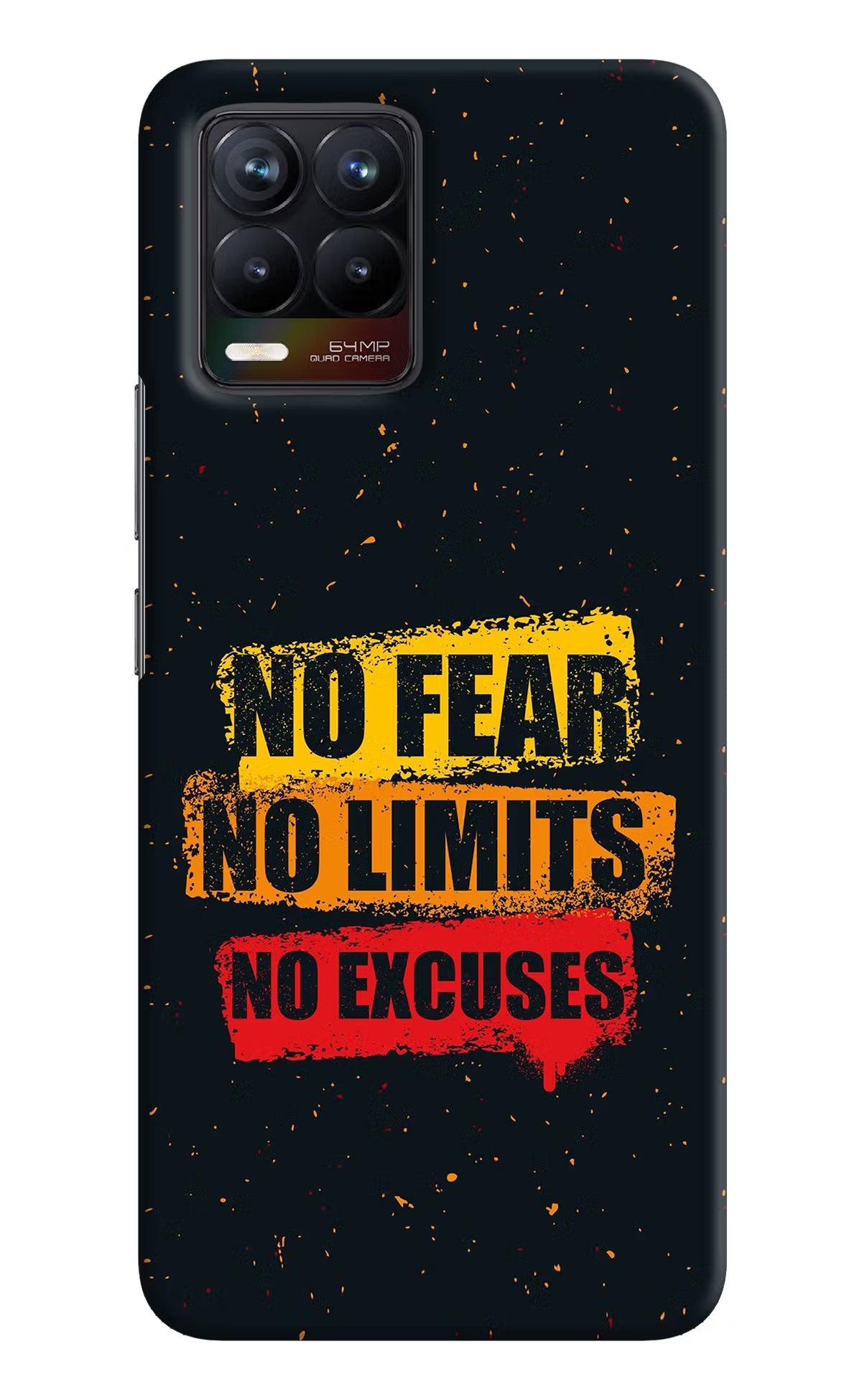 No Fear No Limits No Excuse Realme 8/8 Pro (not 5G) Hard Case Back Cover by Casekaro