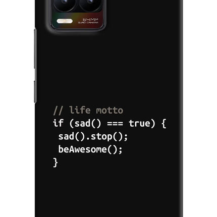 Life Motto Code Realme 8/8 Pro (not 5G) Hard Case Back Cover by Casekaro