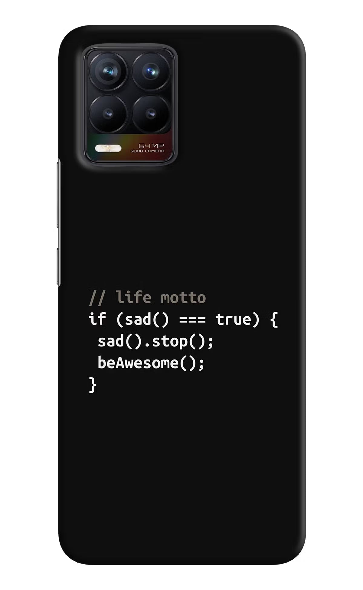 Life Motto Code Realme 8/8 Pro (not 5G) Hard Case Back Cover by Casekaro