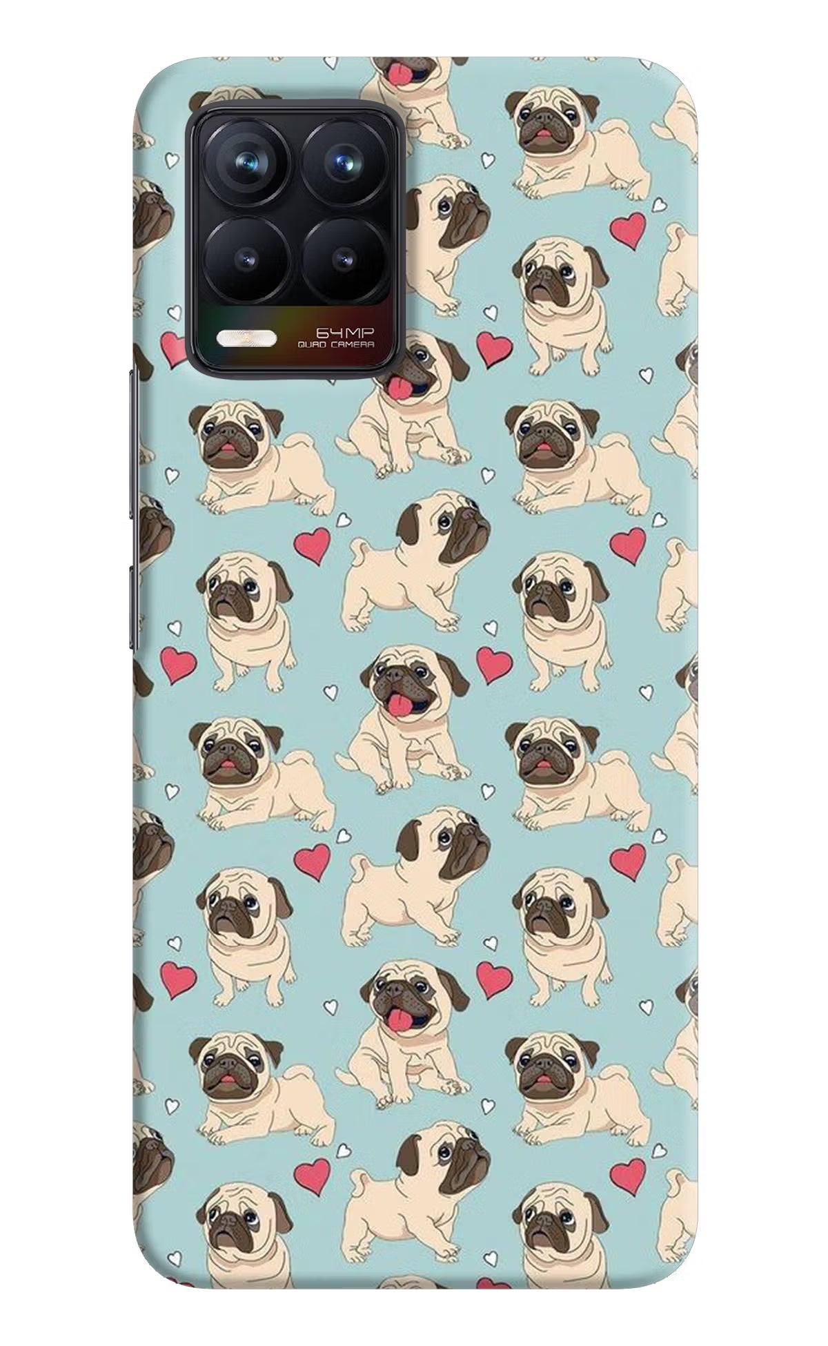 Pug Dog Realme 8/8 Pro (not 5G) Hard Case Back Cover by Casekaro