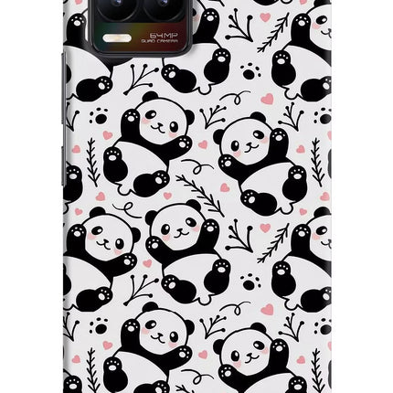Cute Panda Realme 8/8 Pro (not 5G) Hard Case Back Cover by Casekaro