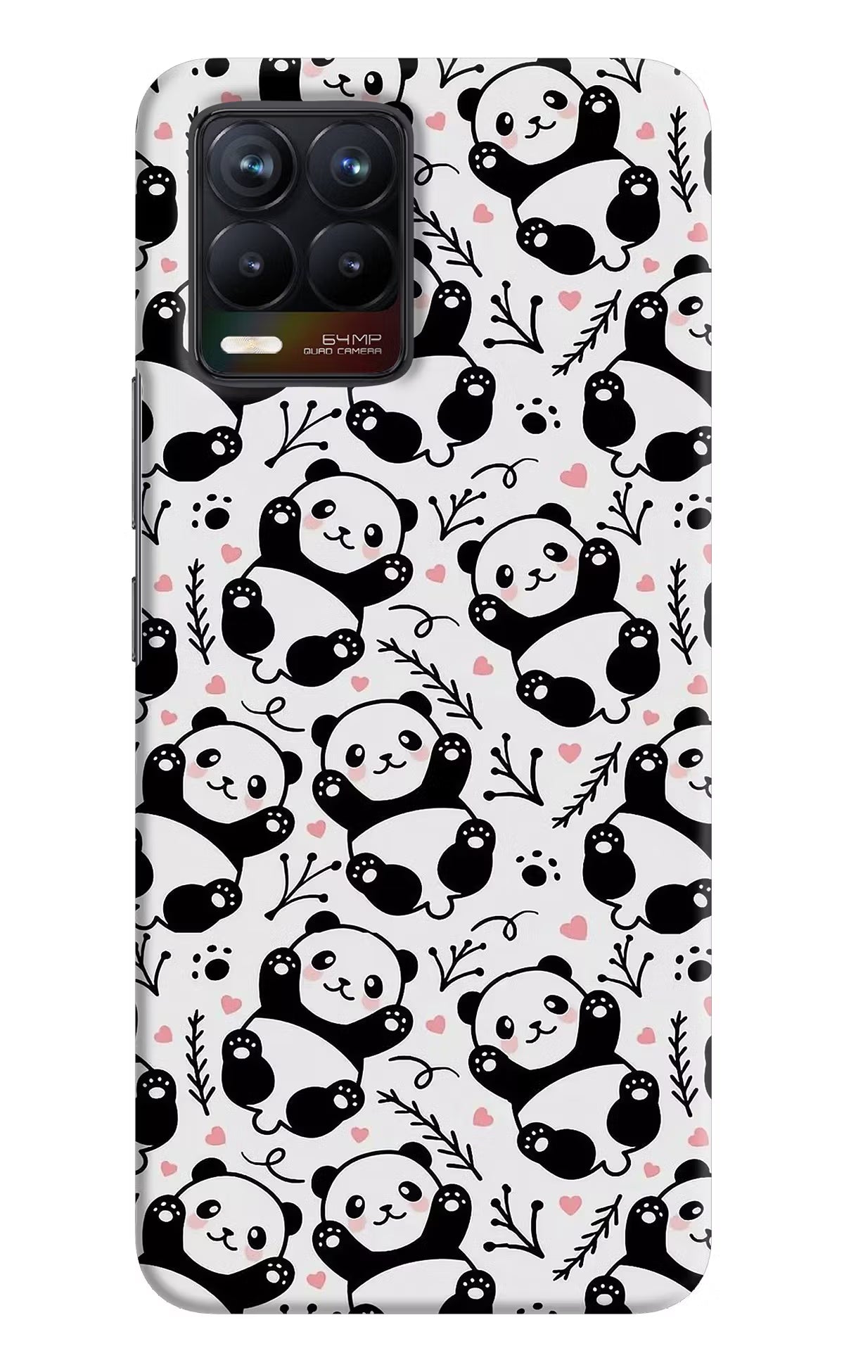 Cute Panda Realme 8/8 Pro (not 5G) Hard Case Back Cover by Casekaro