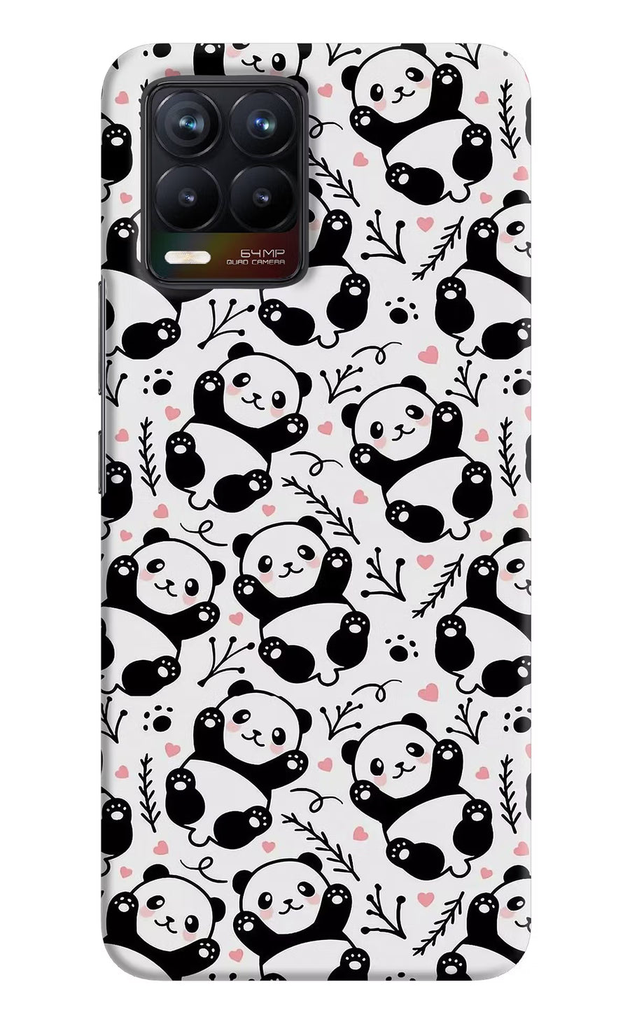 Cute Panda Realme 8/8 Pro (not 5G) Back Cover, Hard case