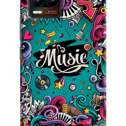 Music Graffiti Realme 8/8 Pro (not 5G) Hard Case Back Cover by Casekaro