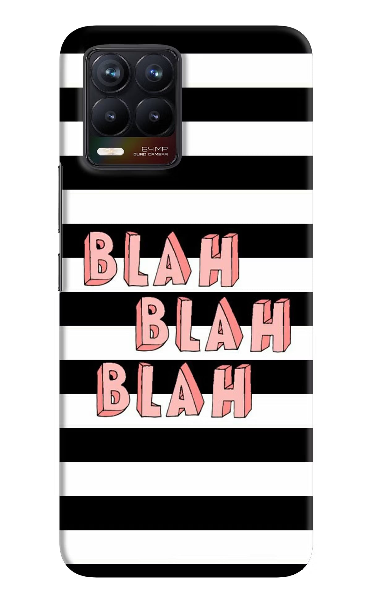 Blah Blah Blah Realme 8/8 Pro (not 5G) Hard Case Back Cover by Casekaro