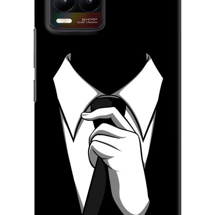 Black Tie Realme 8/8 Pro (not 5G) Hard Case Back Cover by Casekaro