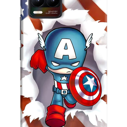 Captain America Realme 8/8 Pro (not 5G) Hard Case Back Cover by Casekaro
